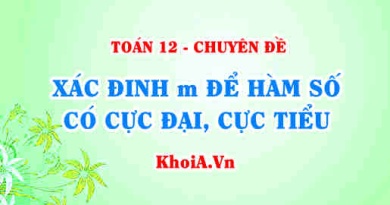 Xác định m để hàm số có cực đại cực tiểu - Toán lớp 12